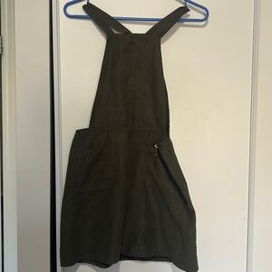 Forest Green Pinafore Vintage Style Dark Academia Size XS